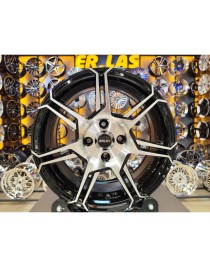 4 Adet SLK-2089 6.5*15 4*100 ET35 73.1 BLACK MACHINED JANT (Takım)